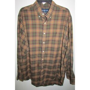 Polo Ralph Lauren Men's Fall Plaid Button Down Shirt Classic Fit Large